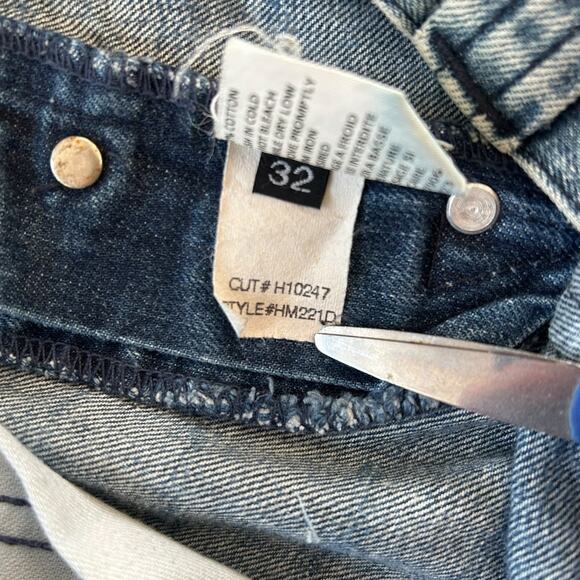 Hudson Jeans Distressed Wide Leg Mid Rise Size 32 Y2K Style - Picture 6 of 6